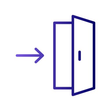 Çıkış Yönü simgesinin vektör illüstrasyonu