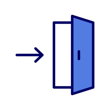 Çıkış Yönü simgesinin vektör illüstrasyonu