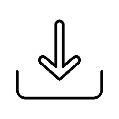 Oku indir, aşağı doğru vektör simgesi indir 