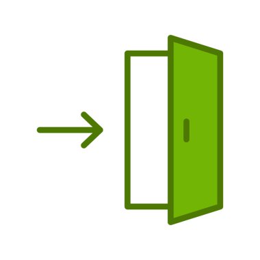 Çıkış Yönü simgesinin vektör illüstrasyonu