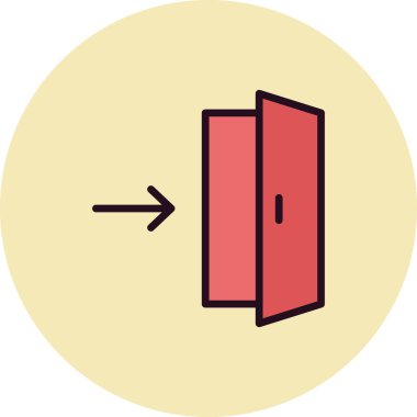 Çıkış Yönü simgesinin vektör illüstrasyonu