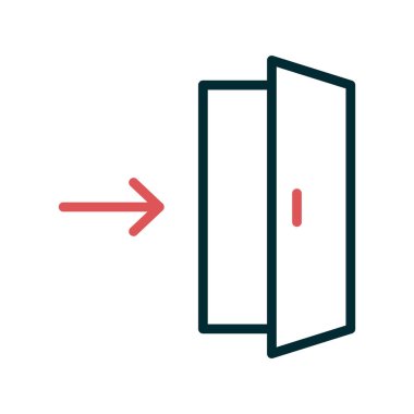 Çıkış Yönü simgesinin vektör illüstrasyonu