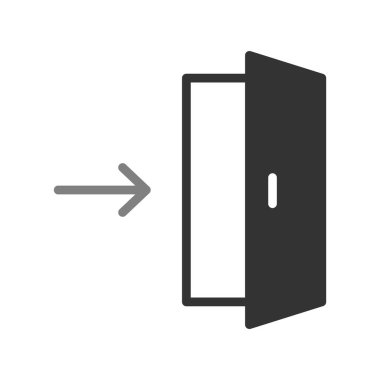 Çıkış Yönü simgesinin vektör illüstrasyonu