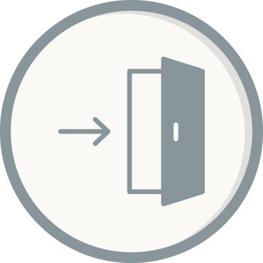 Çıkış Yönü simgesinin vektör illüstrasyonu