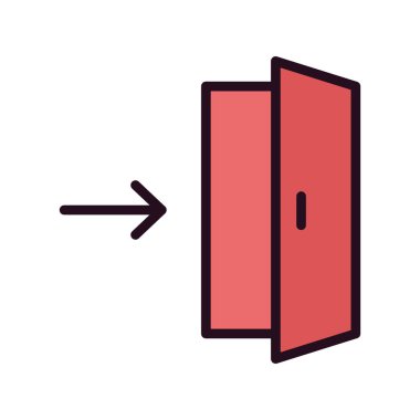 Çıkış Yönü simgesinin vektör illüstrasyonu