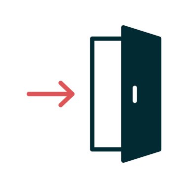 Çıkış Yönü simgesinin vektör illüstrasyonu