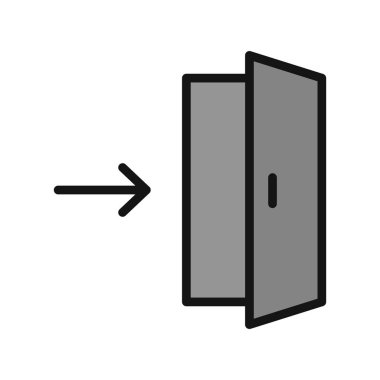 Çıkış Yönü simgesinin vektör illüstrasyonu