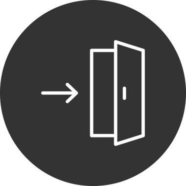 Çıkış Yönü simgesinin vektör illüstrasyonu