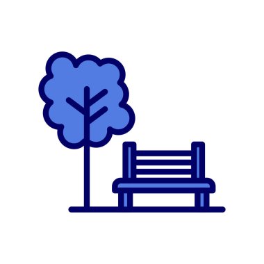 Park simgesi, vektör illüstrasyonu