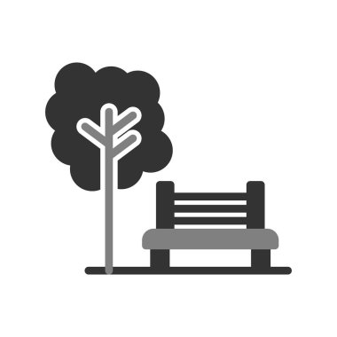 Park simgesi, vektör illüstrasyonu