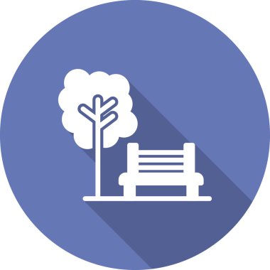 Park simgesi, vektör illüstrasyonu