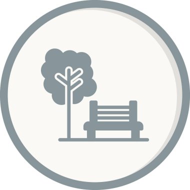 Park simgesi, vektör illüstrasyonu