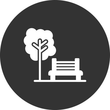 Park simgesi, vektör illüstrasyonu