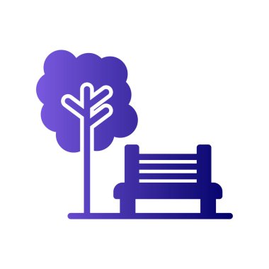 Park simgesi, vektör illüstrasyonu