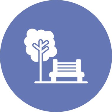 Park simgesi, vektör illüstrasyonu