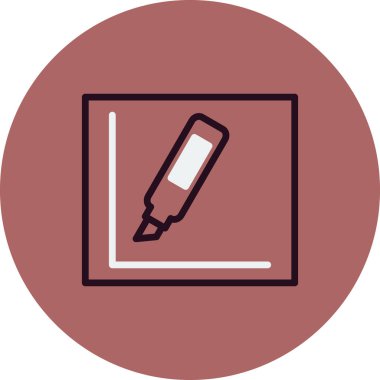 İşaretleyici simgesi, vektör illüstrasyonu