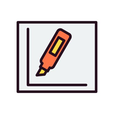 İşaretleyici simgesi, vektör illüstrasyonu