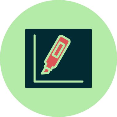 İşaretleyici simgesi, vektör illüstrasyonu