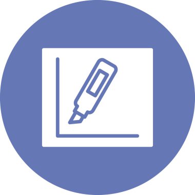 İşaretleyici simgesi, vektör illüstrasyonu