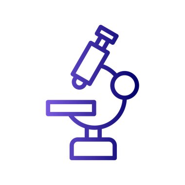 mikroskop simgesi, vektör illüstrasyonu