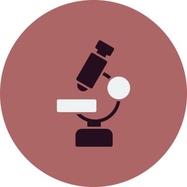 mikroskop simgesi, vektör illüstrasyonu