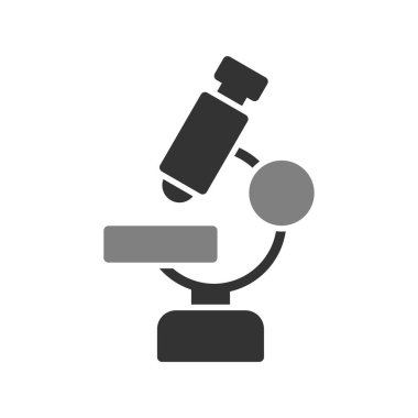 mikroskop simgesi, vektör illüstrasyonu