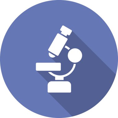 mikroskop simgesi, vektör illüstrasyonu
