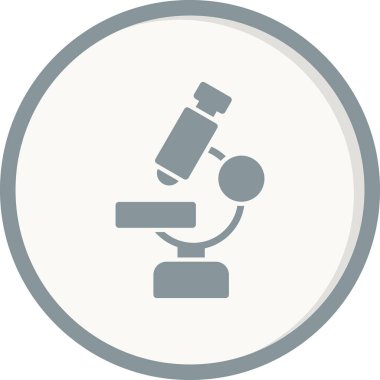 mikroskop simgesi, vektör illüstrasyonu