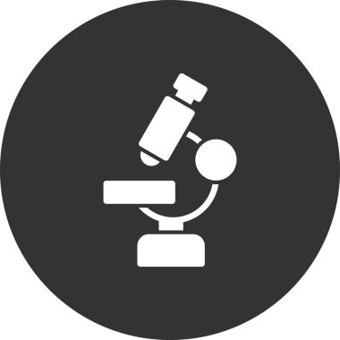 mikroskop simgesi, vektör illüstrasyonu