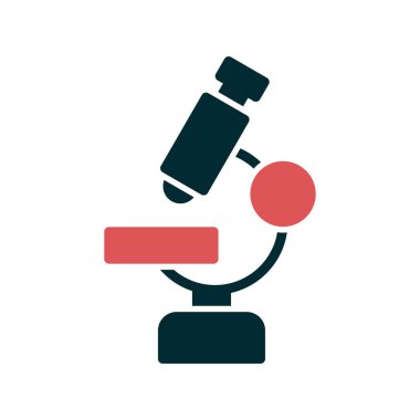 mikroskop simgesi, vektör illüstrasyonu