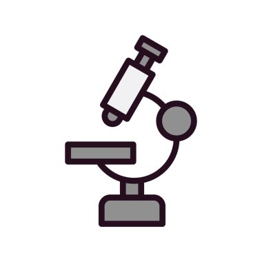 mikroskop simgesi, vektör illüstrasyonu