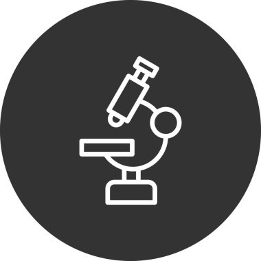 mikroskop simgesi, vektör illüstrasyonu