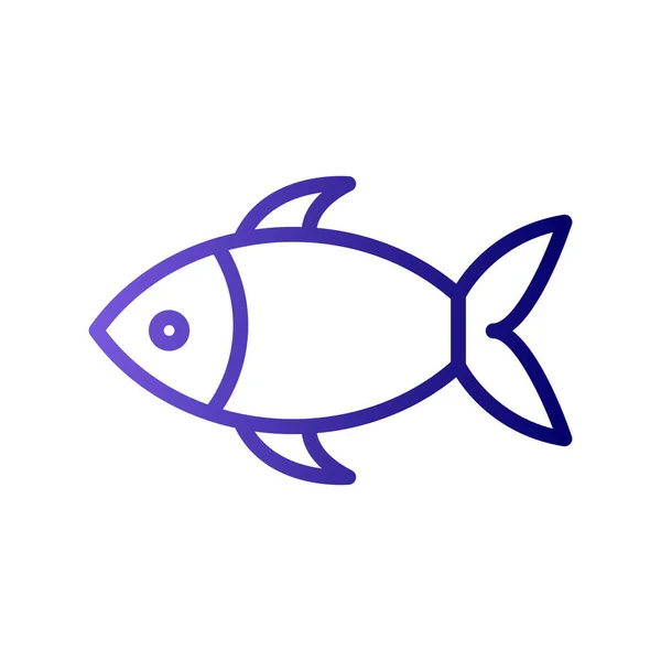 Fish Icon Vector Isolated White Background Your Web Mobile App — Stock Vector