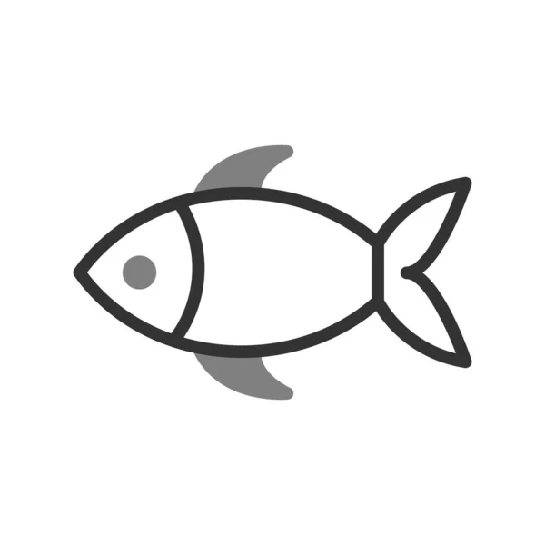 Διάνυσμα Εικονίδιο Ψαριού Που Απομονώνεται Λευκό Φόντο Για Σχεδιασμό Web — Διανυσματικό Αρχείο