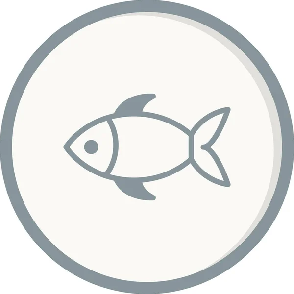 Vetor Ícone Peixe Isolado Fundo Branco Para Seu Web Design —  Vetores de Stock