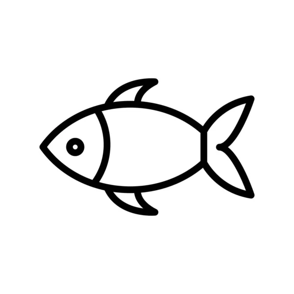 Poisson Icône Vecteur Isolé Sur Fond Blanc Pour Votre Conception — Image vectorielle