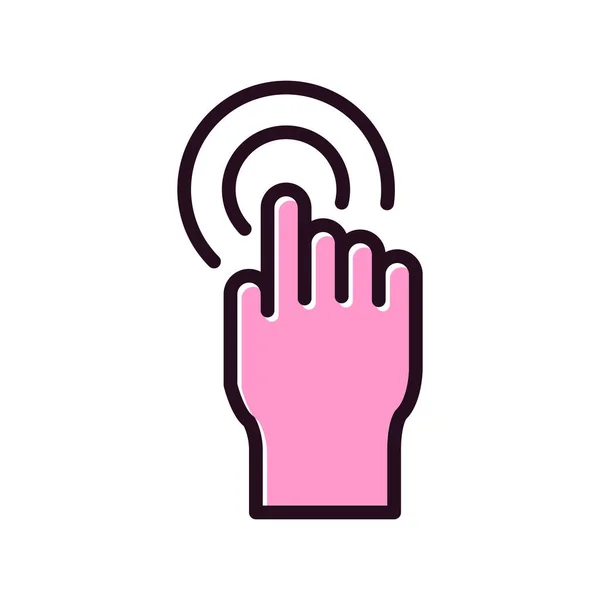 Hand Finger Sign Icon Touch Screen Symbol Vector Illustration — Stock Vector