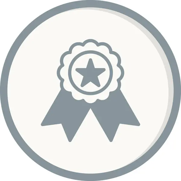 Medaille Award Vector Icon Bewerkbaar — Stockvector