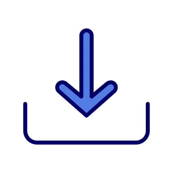 Télécharger Flèche Vers Bas Icône Vectorielle Ligne — Image vectorielle