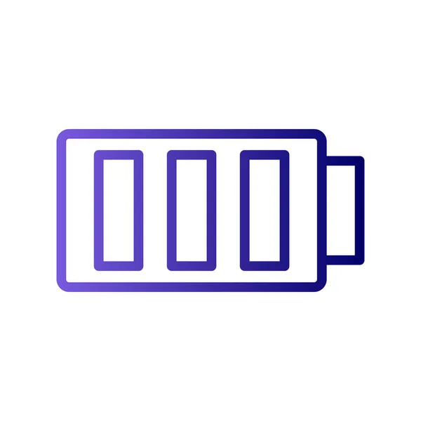 Illustration Vectorielle Signe Icône Batterie Complète — Image vectorielle