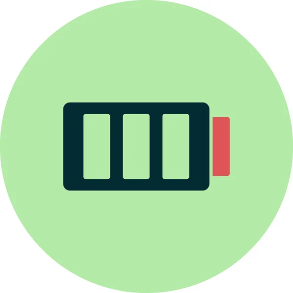 Illustration Vectorielle Signe Icône Batterie Complète — Image vectorielle
