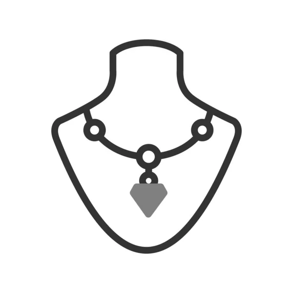 Halskette Web Symbol Einfache Illustration — Stockvektor