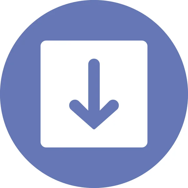 Pijl Omlaag Lijn Vector Icon — Stockvector