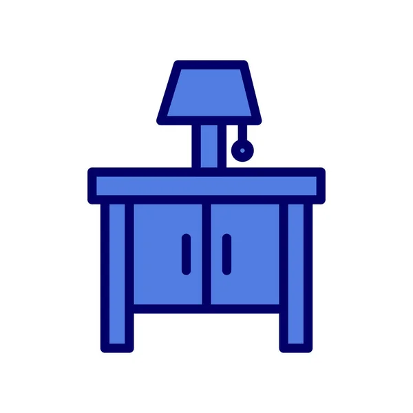 Ikona Nocnego Stolika Ilustracja Wektora — Wektor stockowy