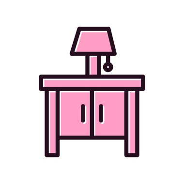 Gece Duruşu simgesi, vektör illüstrasyonu