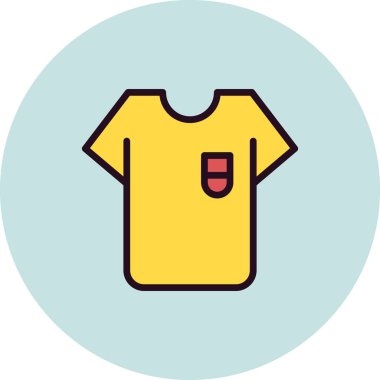 Kıyafet simgesi, vektör illüstrasyonu 