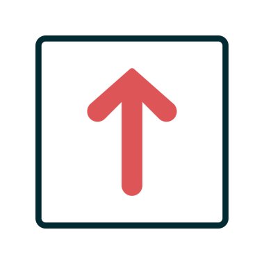 yukarı ok simgesi, vektör illüstrasyonu 