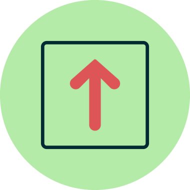 yukarı ok simgesi, vektör illüstrasyonu 