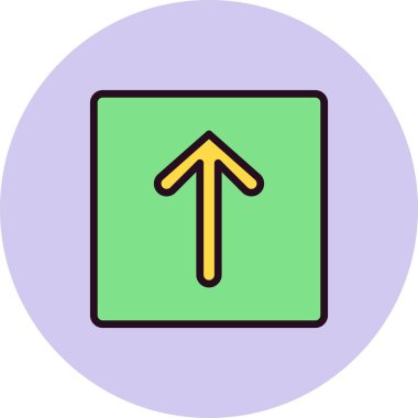 yukarı ok simgesi, vektör illüstrasyonu 