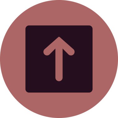 yukarı ok simgesi, vektör illüstrasyonu 